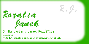 rozalia janek business card